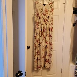 Long maxi floral dress with shorts